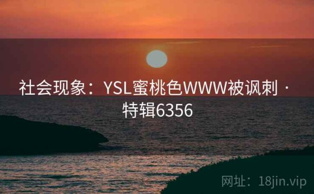社会现象：YSL蜜桃色WWW被讽刺 · 特辑6356
