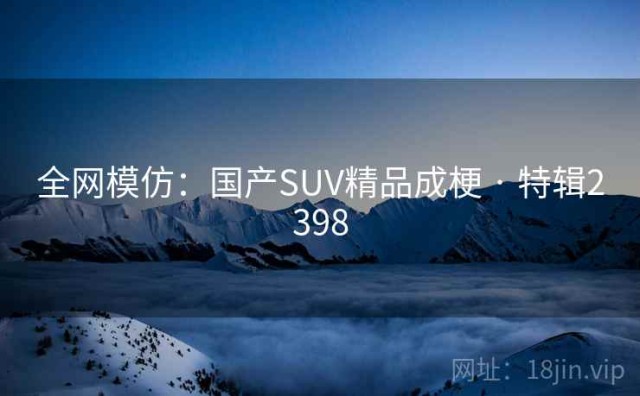 全网模仿：国产SUV精品成梗 · 特辑2398