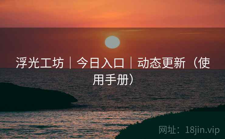 浮光工坊｜今日入口｜动态更新（使用手册）