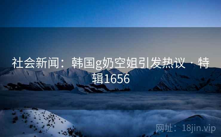 社会新闻：韩国g奶空姐引发热议 · 特辑1656